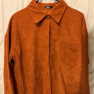 Corduroy button up jacket.